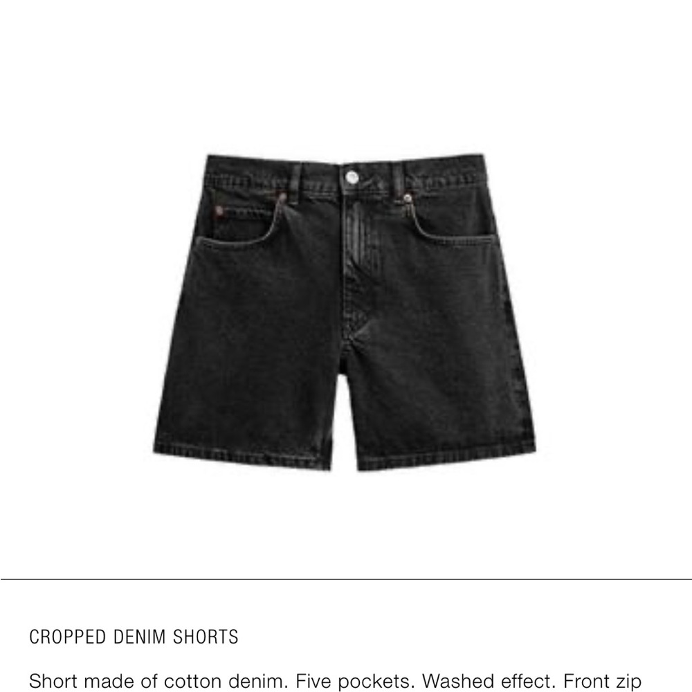 Zara Men's Black Denim Shorts